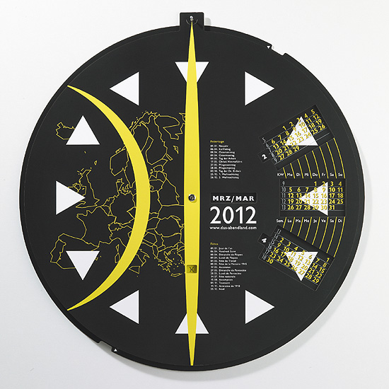Kalender rund drehbar